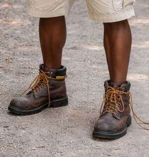 Caterpillar Alaska FX Leather Work Boots Brown Size 9